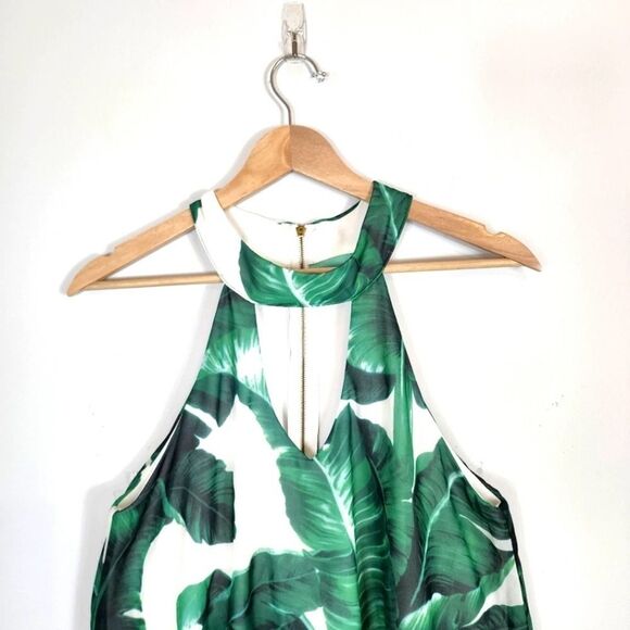 Anthropolgie Judith March Halter Tropical Palm Spring Summer Romper SZ Small - Picture 4 of 11